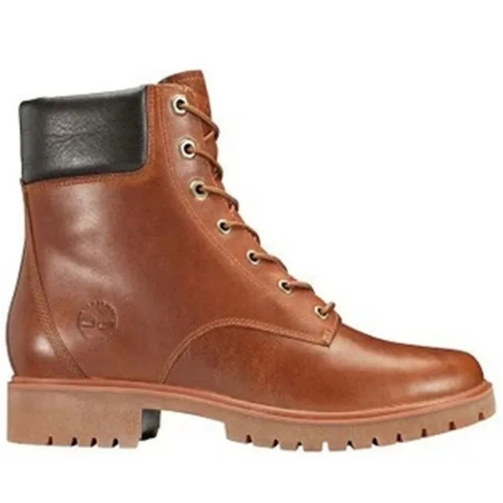 Timberland Womens Jayne 6 Brown Waterproof Leather Lug Sole Boots Size 8